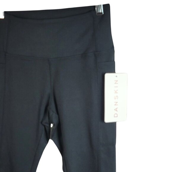 Danskin 7/8 Leggings Black Salt Small 4-Way Stretch Wicking Moisture Control NWT - Picture 4 of 9